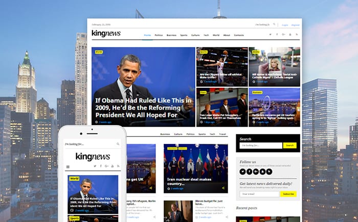 KingNews - Magazine News Portal & Blog WordPress Theme