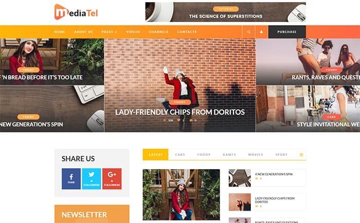 Youtube/Vimeo Video News Aggregator Magazine WordPress Theme