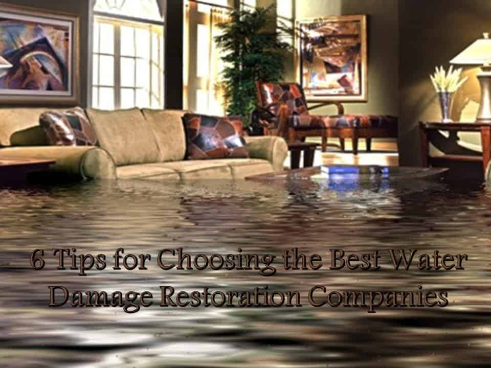 6 Tips for Choosing the Best Water Damage Restoration Companies